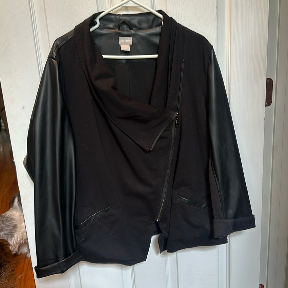 Chico’s Jacket Faux Leather